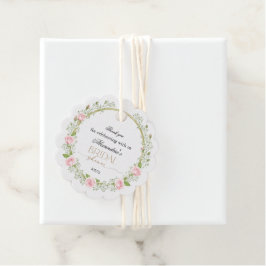 Etiquetas Para Lembrancinhas Obrigado Rosas Rosas e Respirar do Bebé