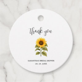 Etiquetas Para Lembrancinhas Obrigado Sunflowers Chá de Noiva