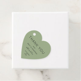 Etiquetas Para Lembrancinhas Obrigado Texto Sage Green Custom Wedding Heart