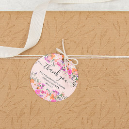 Etiquetas Para Lembrancinhas Obrigado tipografia pastel meadow flores selvagens