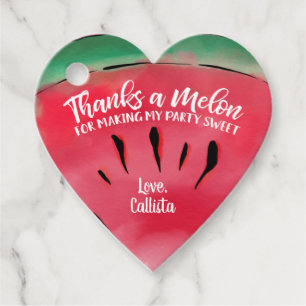 Etiquetas Para Lembrancinhas Obrigado uma Melon Citação Vermelha Melancia