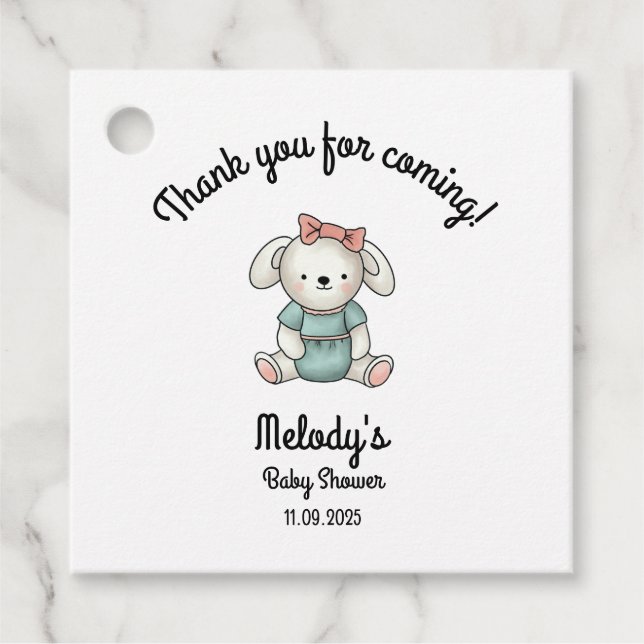 Etiquetas Para Lembrancinhas Obrigado, Ursinho (Frente)