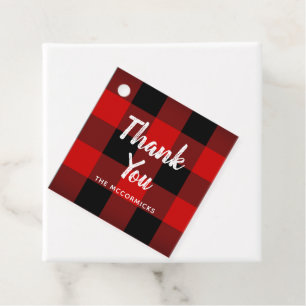 Etiquetas Para Lembrancinhas Obrigado Xadrez Buffalo Vermelho Preto Personaliza