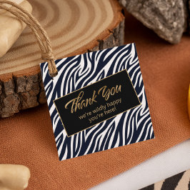 Etiquetas Para Lembrancinhas Obrigados de Bachelorette Willy Happy Zebra BW ID1