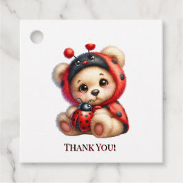 Etiquetas Para Lembrancinhas Obrigados de Chá de fraldas do Urso de Teddy Ladyb