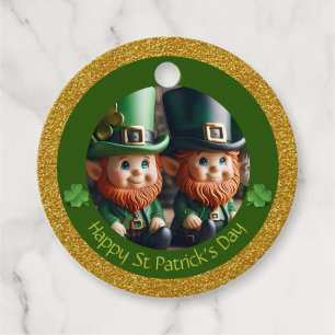 Etiquetas Para Lembrancinhas Obrigados de Dia de São Patrício Miniatura Leprech