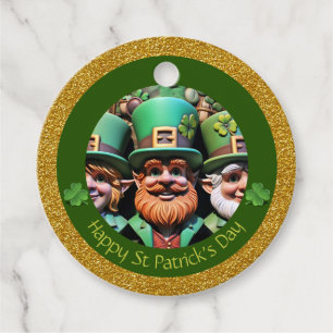 Etiquetas Para Lembrancinhas Obrigados de Dia de São Patrício Miniatura Leprech