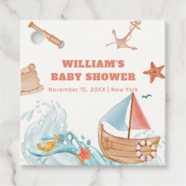 Etiquetas Para Lembrancinhas Ocean Boy Adventure Chá de fraldas