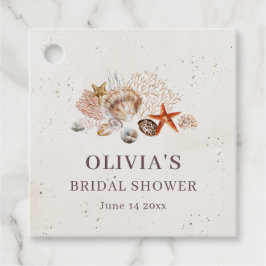 Etiquetas Para Lembrancinhas Ocean Seashells Beach Boho Coastal Bridal Shower