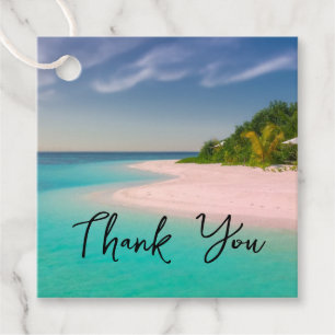 Etiquetas Para Lembrancinhas Oceano Aquamarine Praia Tropical Cênica Obrigado