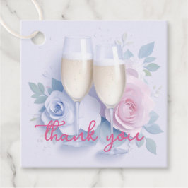 Etiquetas Para Lembrancinhas Óculos de Champanhe Personalizados Obrigado