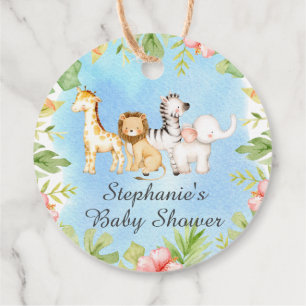 Etiquetas Para Lembrancinhas Oh, Chá de fraldas da Selva de Bebê Favorece a Eti