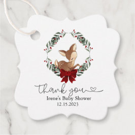 Etiquetas Para Lembrancinhas Oh Deer Winter Greenery Obrigado