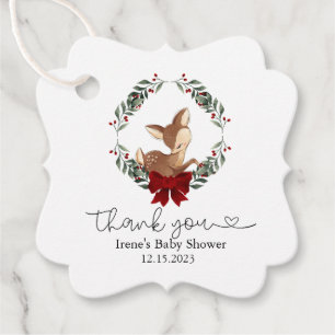 Etiquetas Para Lembrancinhas Oh Deer Winter Greenery Obrigado