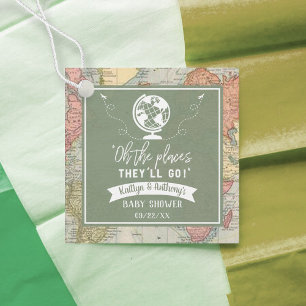 Etiquetas Para Lembrancinhas "Oh, os lugares que eles vão!" Chá de fraldas de M