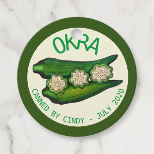 Etiquetas Para Lembrancinhas Okra Pods Veggie Vegetable Gumbo Em Conservas Cult
