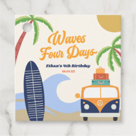 Etiquetas Para Lembrancinhas Ondas Festa de Aniversário de Quatro Dias Surf 4º 