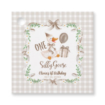 One Silly Goose Brown Bow 1st Birthday
