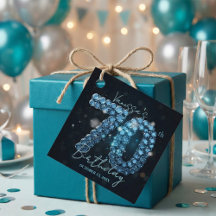 Opulento Glamouroso Azul Teal Diamantes 70º Aniver