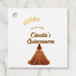 Etiquetas Para Lembrancinhas Orange quinceanera princess crown birthday name da