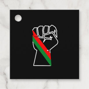 Etiquetas Para Lembrancinhas orgulho negro punho vermelho verde bandeira pan-af