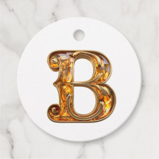 Etiquetas Para Lembrancinhas Ornamento Monograma B Amber - Design personalizáve