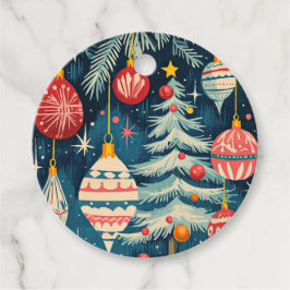 Etiquetas Para Lembrancinhas Ornamentos De Árvores De Natal Retro Diversos