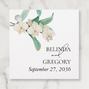 Etiquetas Para Lembrancinhas Orquídeas Brancas Florais Casamento Aquarela