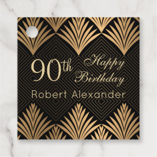 Etiquetas Para Lembrancinhas Ouro de arte deixa 90 aniversário