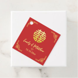Etiquetas Para Lembrancinhas Ouro de casamento chinês duplo xi