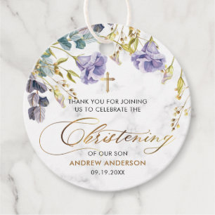 Etiquetas Para Lembrancinhas Ouro elegante Vintage Floral Christening
