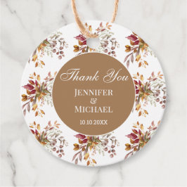 Etiquetas Para Lembrancinhas outono outono outono obrigado de casamento botânic