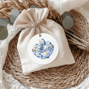 Etiquetas Para Lembrancinhas Ovo de Páscoa Chinoiserie