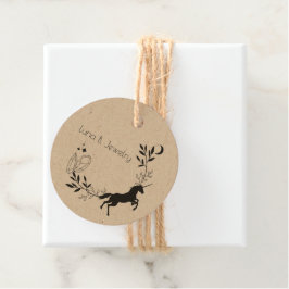 Etiquetas Para Lembrancinhas Pacote de Joias Unicórnio, Lua e Cristais