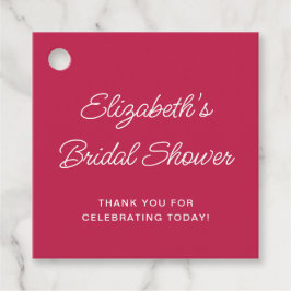 Etiquetas Para Lembrancinhas Padrão de Coquetel Desenhado à Mão Rosa Festa de N