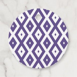 Etiquetas Para Lembrancinhas Padrão de diamante ultra violeta e branco