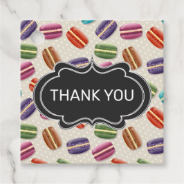 Etiquetas Para Lembrancinhas Padrão de Macarões Coloridos Bonitos com Quadro de