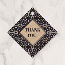 Etiquetas Para Lembrancinhas Padrão Oriental Marinho Azul Asanoha Japão