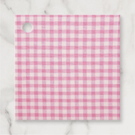 Etiquetas Para Lembrancinhas Padrão Xadrez Rosa Bebê