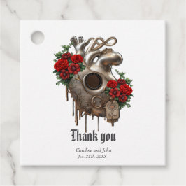 Etiquetas Para Lembrancinhas Paixão Steampunk, o Coração do Amor mecânico.