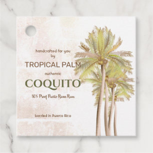 Etiquetas Para Lembrancinhas Palma Tropical de Coquito