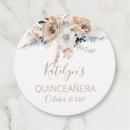 Etiquetas Para Lembrancinhas Pampas Grass Boho Quinceañera Favor Tags