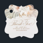 Etiquetas Para Lembrancinhas Pampas Grass Floral Boho Obrigado<br><div class="desc">Erva de pampas e flores pastosas moles exóticas</div>