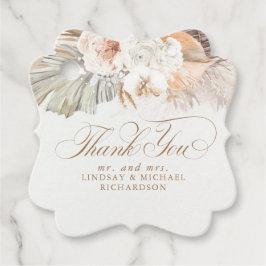 Etiquetas Para Lembrancinhas Pampas Grass Floral Boho Obrigado A Favorecer Etiq