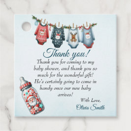 Etiquetas Para Lembrancinhas Papais noeis Chá de fraldas de inverno de Natal