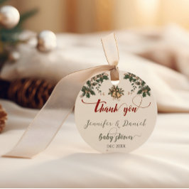 Etiquetas Para Lembrancinhas Papais noeis de Natal Baby Winter Red Chá de frald