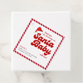 Etiquetas Para Lembrancinhas Papais noeis Feliz de bebê Chá de fraldas de Natal