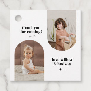 Etiquetas Para Lembrancinhas Papel de Aniversário Conjunto de Foto em Arco Dupl