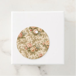 Etiquetas Para Lembrancinhas Papel de Parede com Padrão Floral Vintage