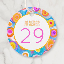 Etiquetas Para Lembrancinhas PARA SEMPRE 29 Aniversário Abstrato Art Divertido 